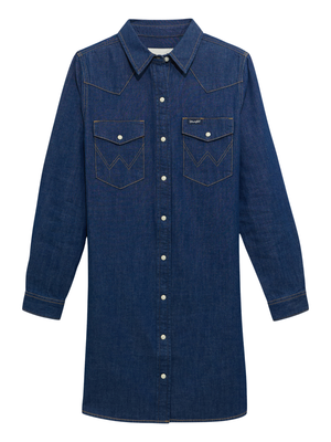 Robe en Denim à snaps - Femme