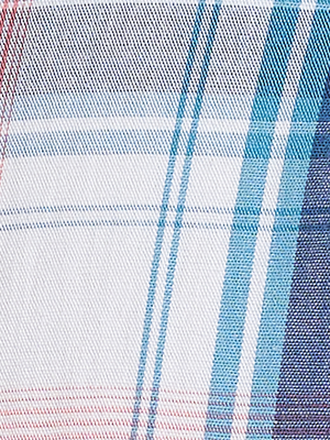 Chemise Western carreauté Blue à manches courtes - Homme