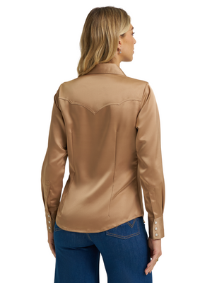 Chemise Wrangler® X Lainey Wilson Gold Satin - Femme