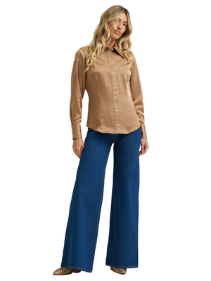 Chemise Wrangler® X Lainey Wilson Gold Satin - Femme