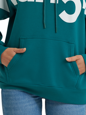Hoodie Retro® Punchy Teal - Femme