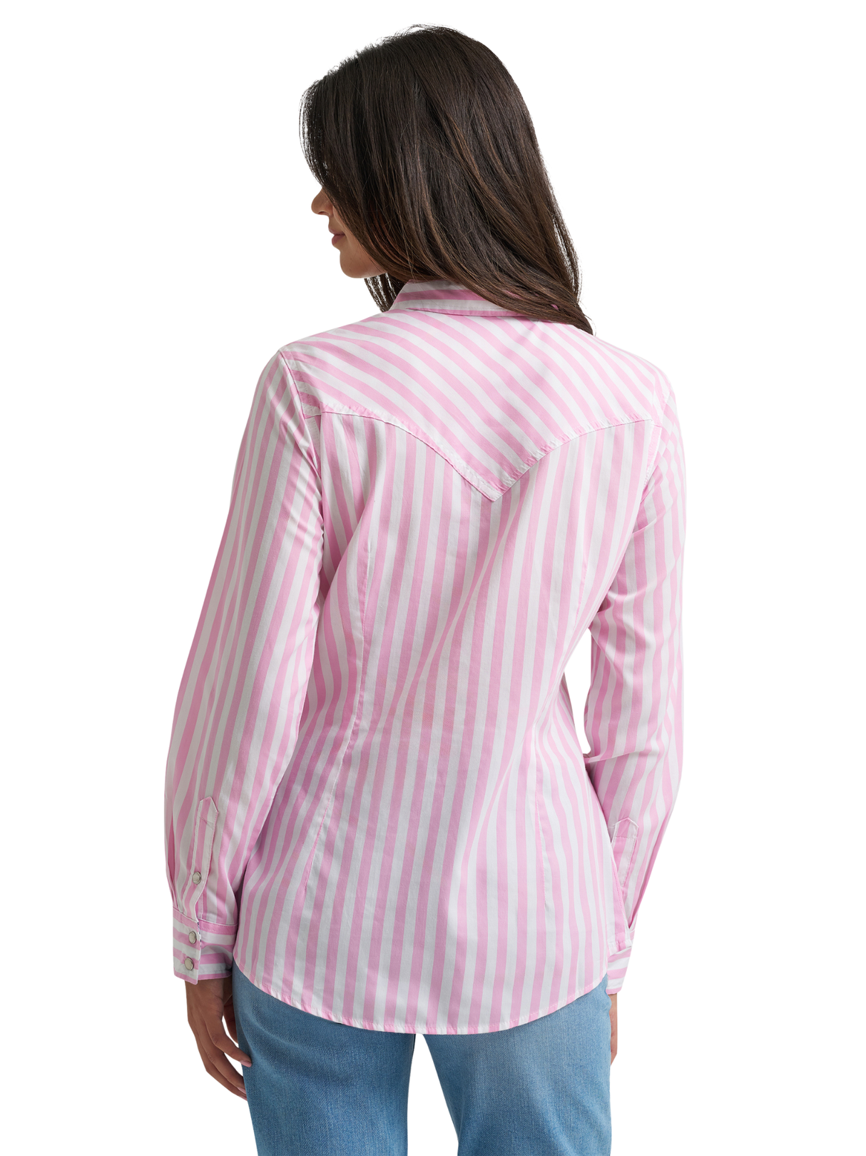 Chemise Western Snap Stripe Pink - Femme