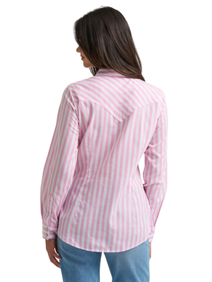 Chemise Western Snap Stripe Pink - Femme