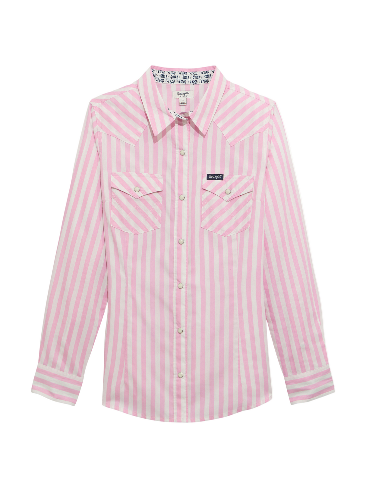 Chemise Western Snap Stripe Pink - Femme