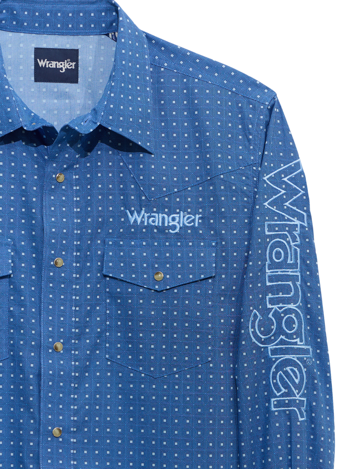 Chemise Western Logo Bleu - Homme