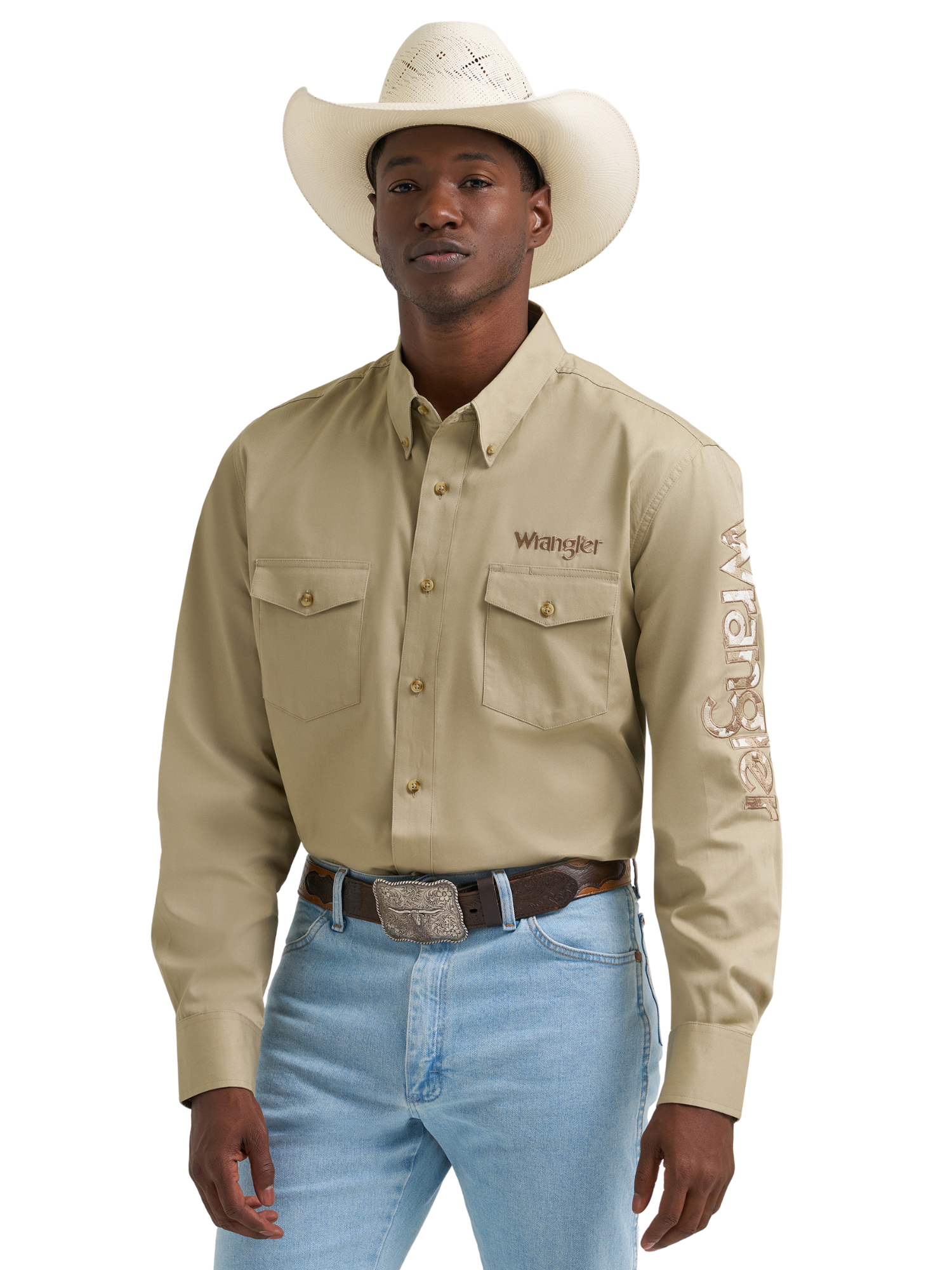 Chemise Western Logo Brune Camo - Homme