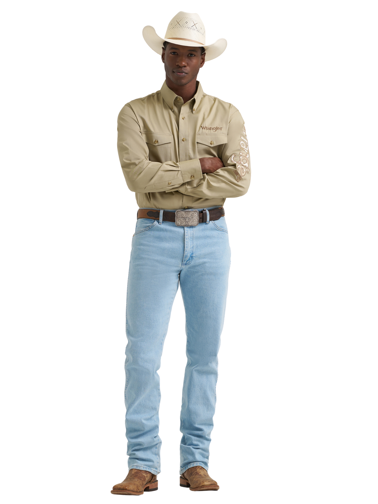 Chemise Western Logo Brune Camo - Homme