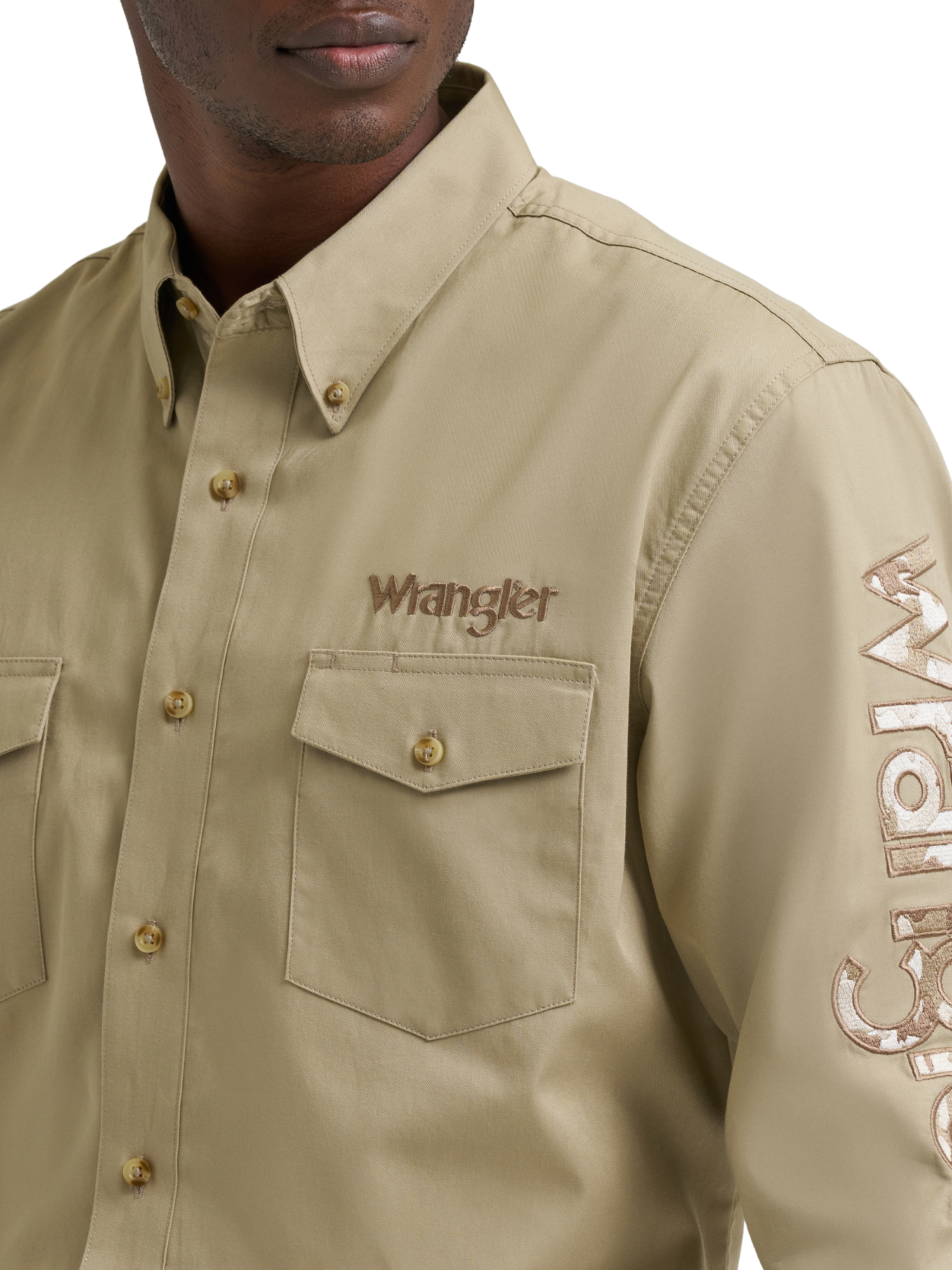 Chemise Western Logo Brune Camo - Homme