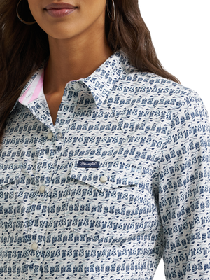 Chemise Western à snaps Blue Boots - Femme