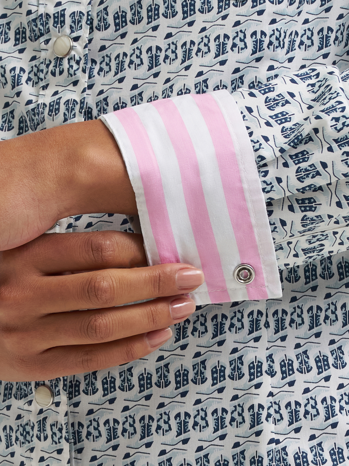 Chemise Western à snaps Blue Boots - Femme