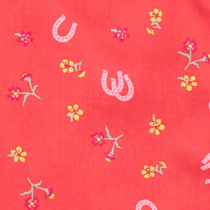 Girls' Pink Horseshoe Western Shirt