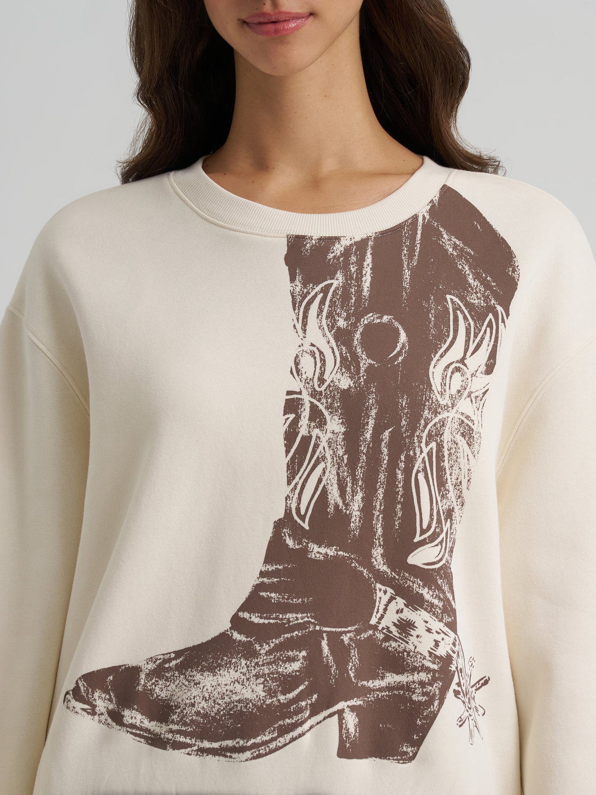 Boot Cream Long Sleeve Sweater - Women's