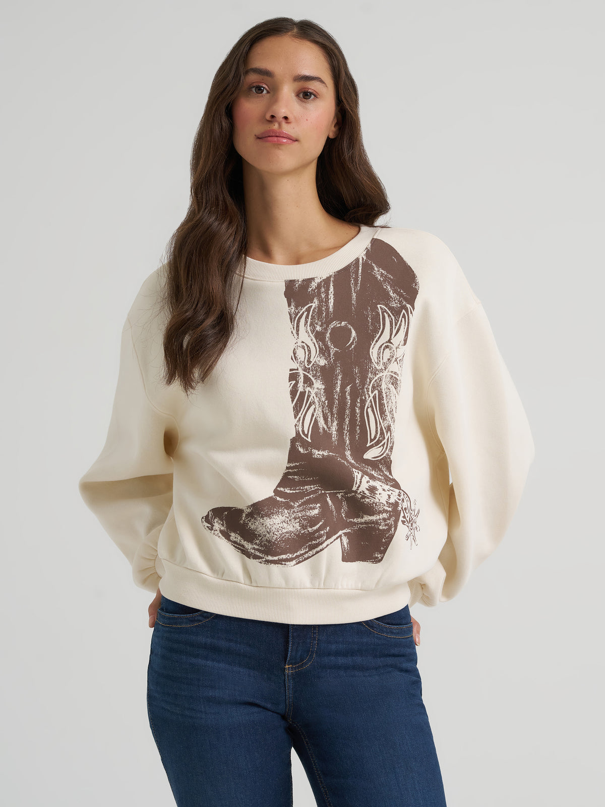 Boot Cream Long Sleeve Sweater - Women's