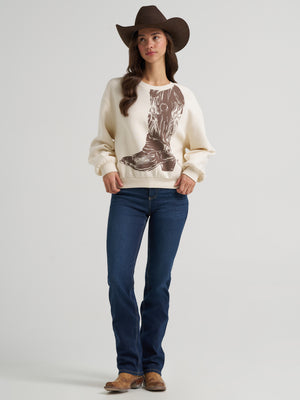 Boot Cream Long Sleeve Sweater - Women's