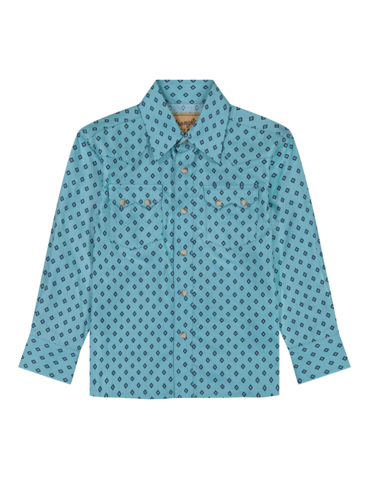 Chemise Western Retro Turquoise - Garçon