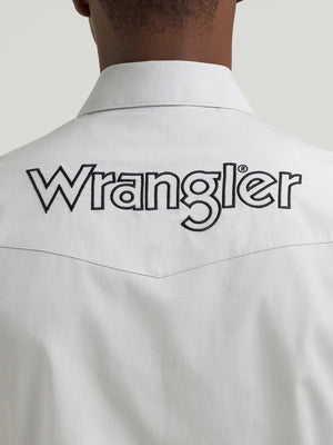 Chemise Western blanche à broderies - Homme