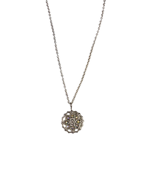 Round Shiny Flower Necklace