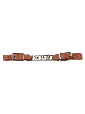 Simple Western leather curb chain
