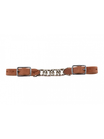 Simple Western leather curb chain