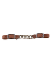 Simple Western leather curb chain
