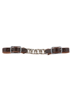 Simple Western leather curb chain