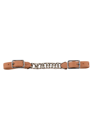 Simple Western leather curb chain