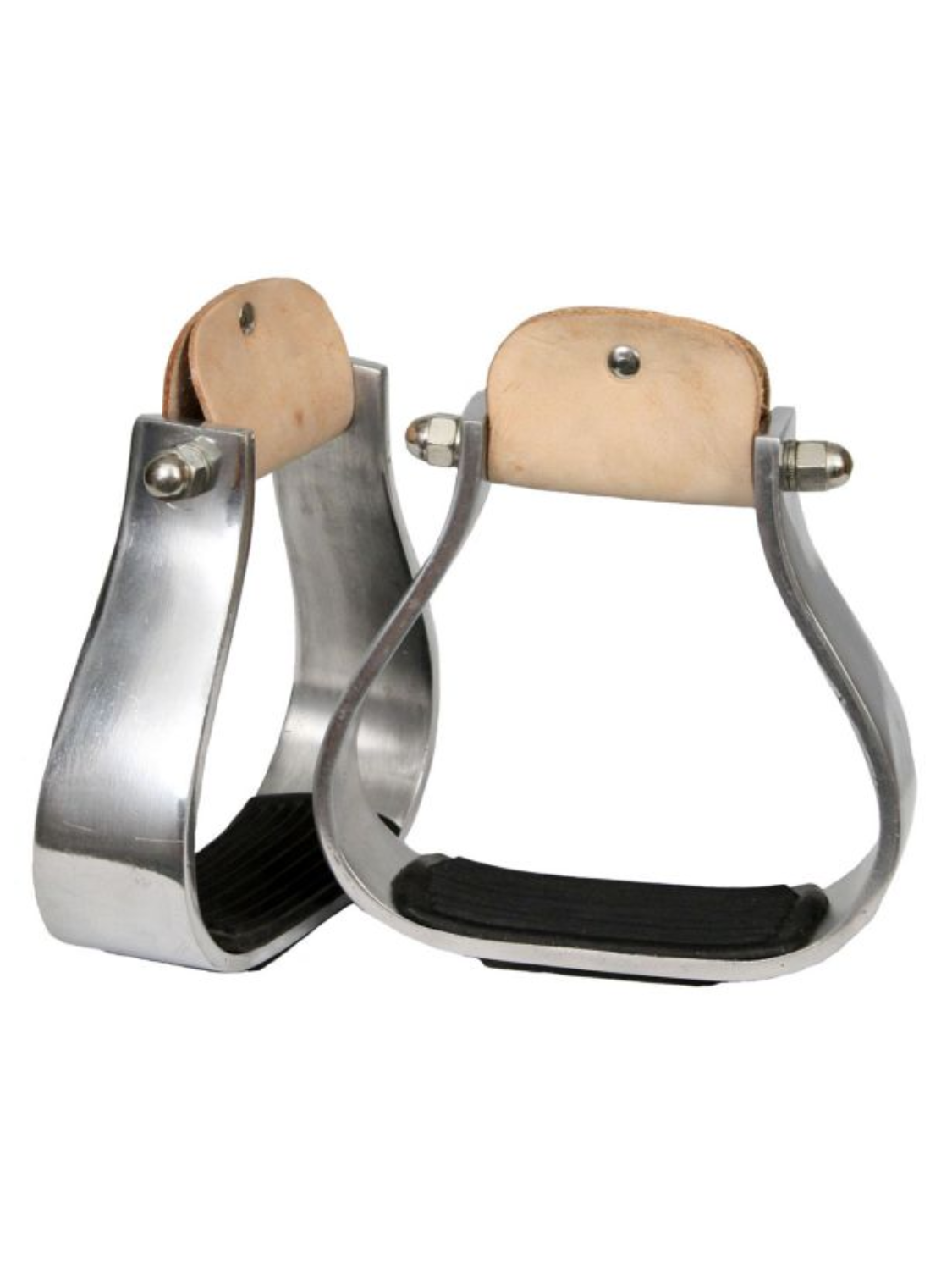 Étriers Western Large en Aluminum avec semelle antidérapante en caoutchouc