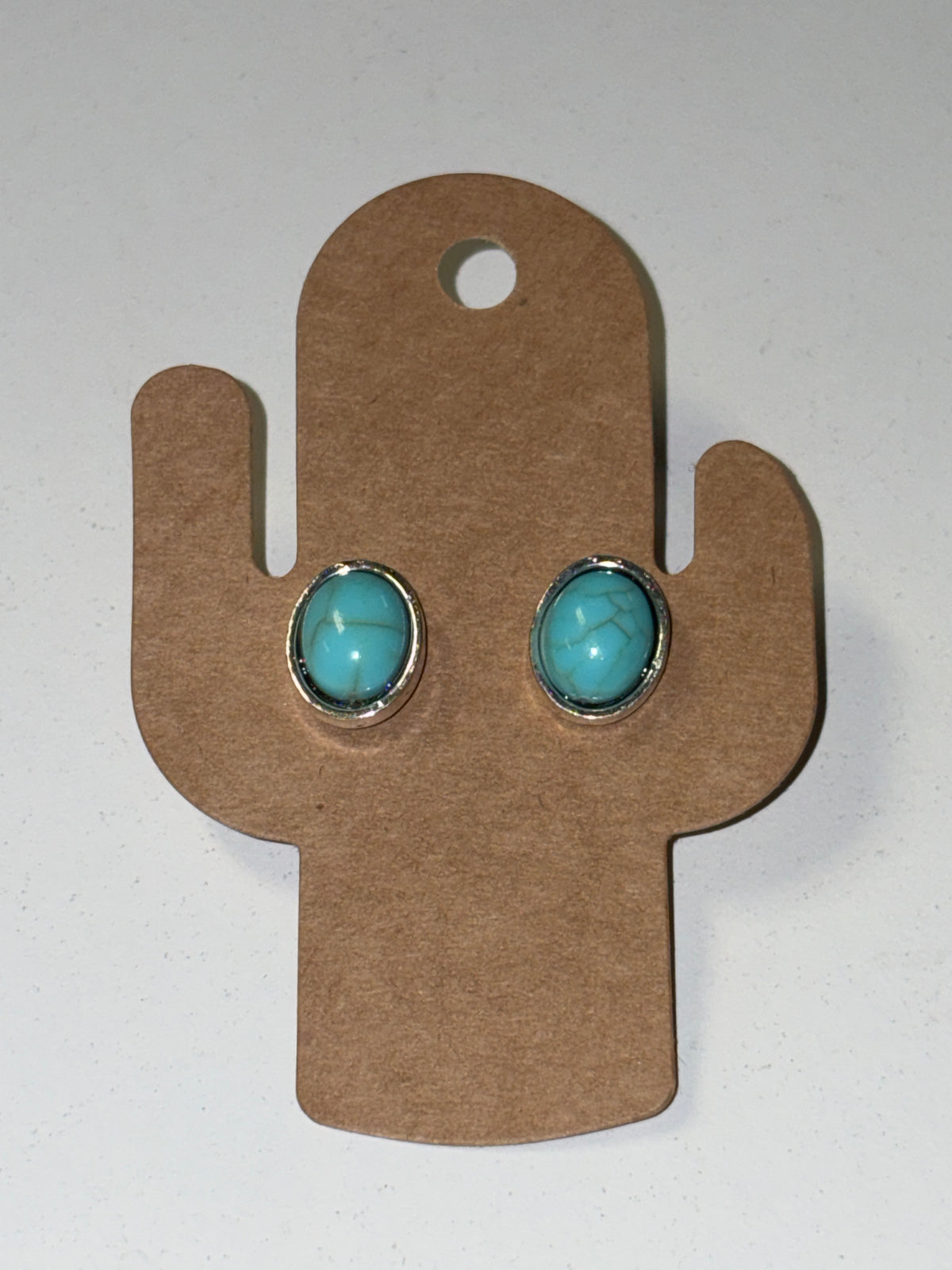 Boucles d'oreilles pierre turquoise