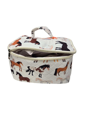 Trousse maquillage chevaux