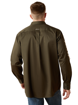 Chemise Team Twill Olive - Homme