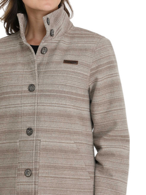 Veste en Sergé de Laine Grise- Femme