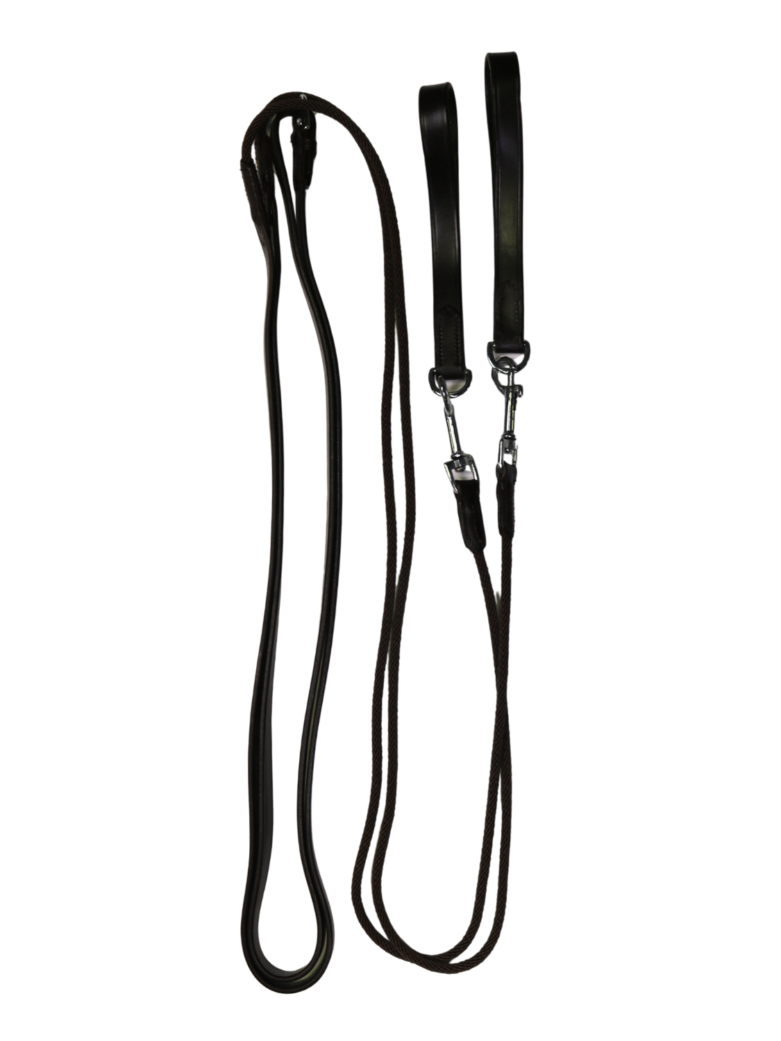 German leather and nylon reins – Havana
