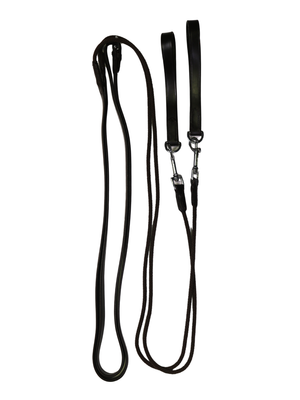 German leather and nylon reins – Havana