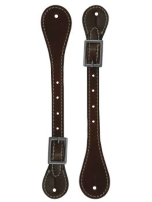 Courroies d'éperons Western plain en cuir