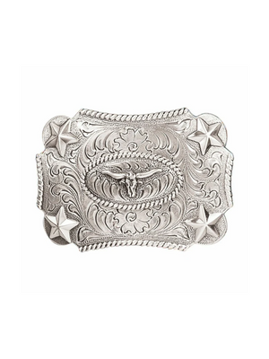 Longhorn and Stars Belt Buckle - Child
