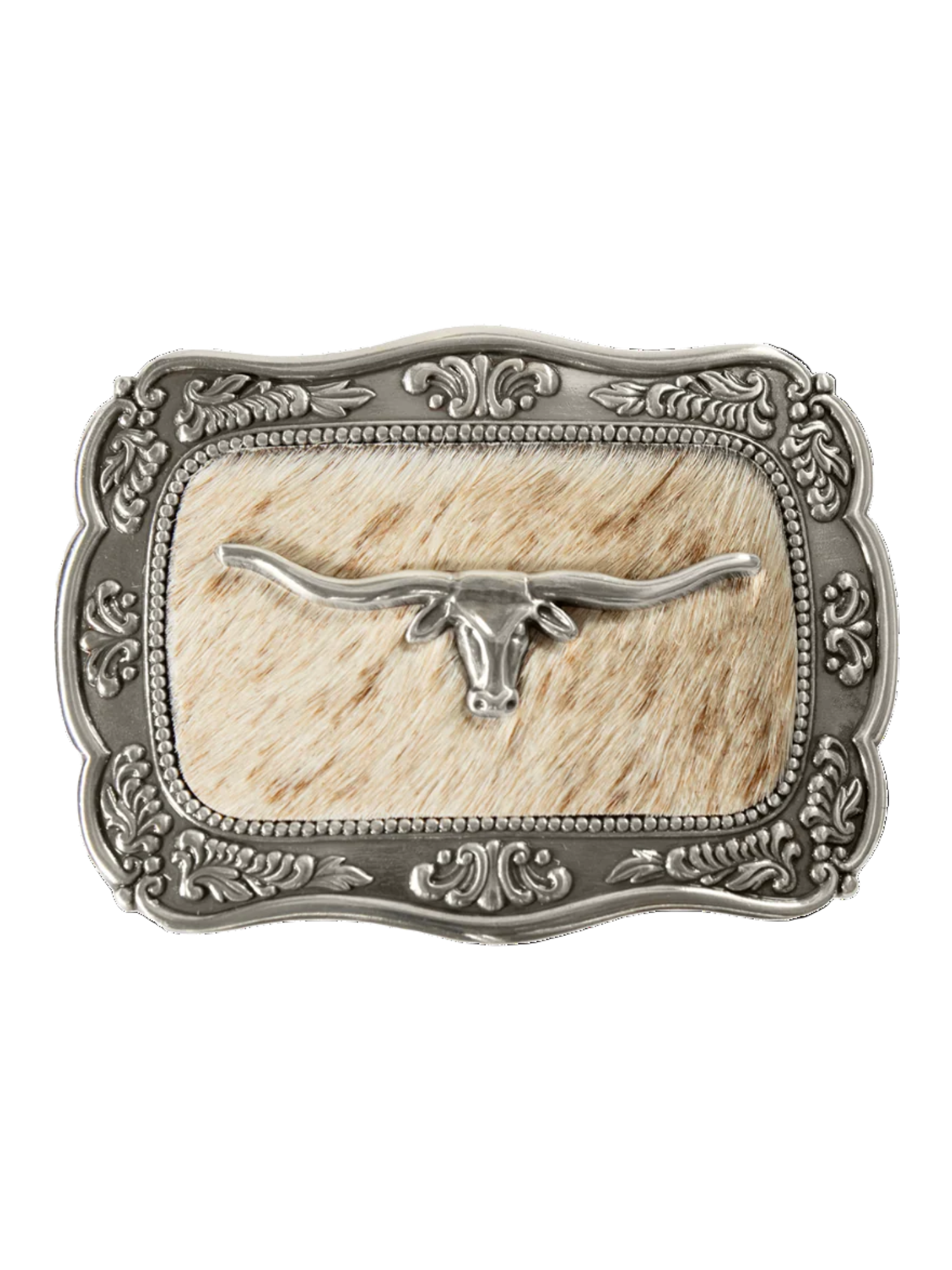 Boucle de ceinture Longhorn avec poils