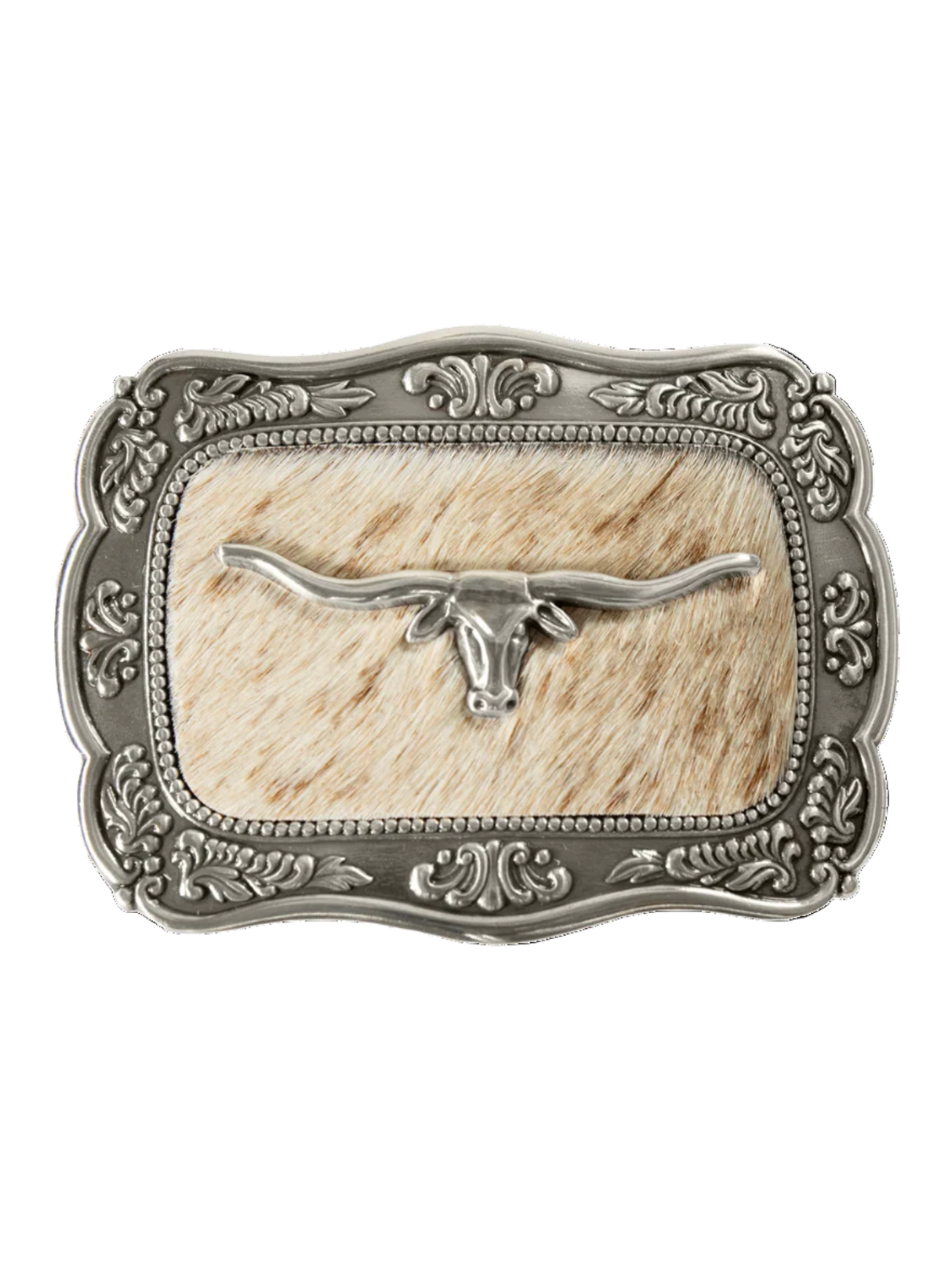 Boucle de ceinture Longhorn avec poils