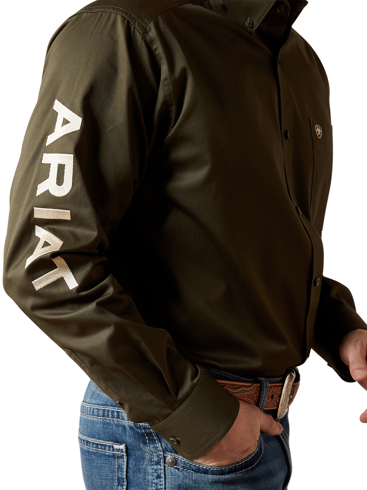 Chemise Team Twill Olive - Homme