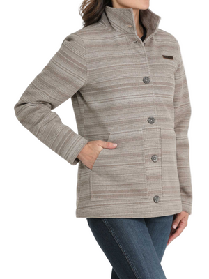 Veste en Sergé de Laine Grise- Femme