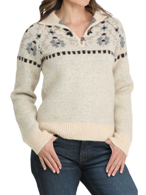 Pull en Laine crème - femme
