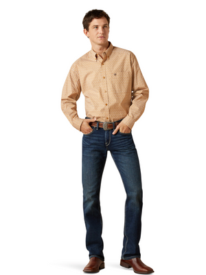 Burnis Classic Fit Tan Shirt - Men's