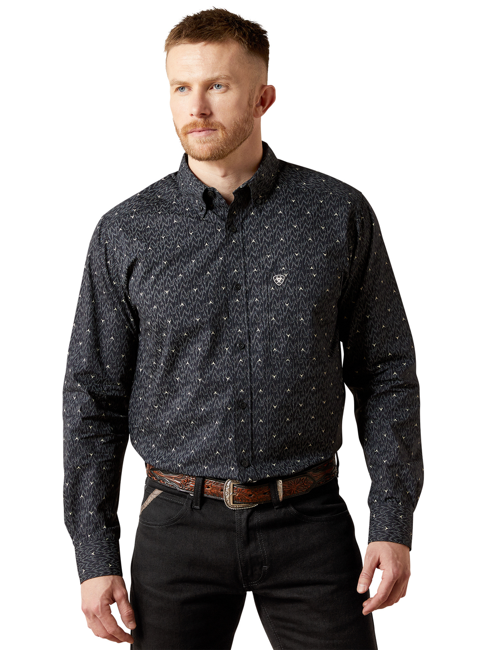 Chemise Team Logo Twill Noire - Homme | La Chambrière Chemise Team Logo Twill Noire - Homme | La Chambrière