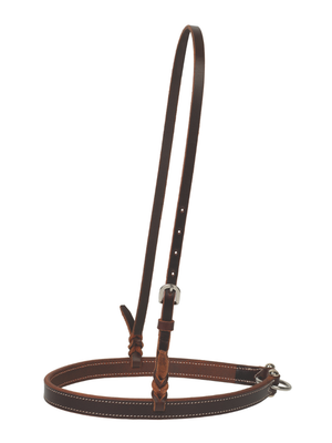 Muserole Western en cuir de buffle Burgundy 1 po