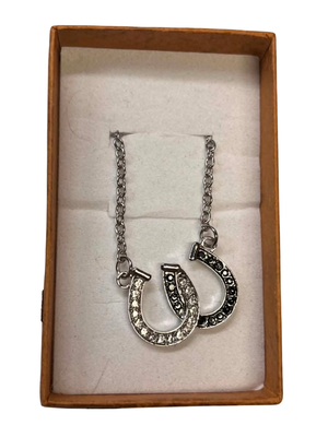 Collier Fers à cheval Brillant Noir & Argent