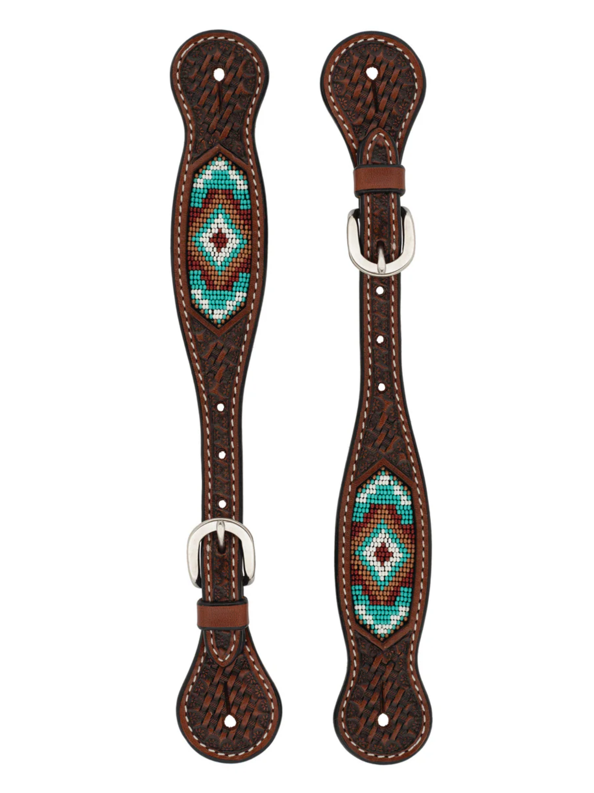 Courroies d'éperons Western Beaded