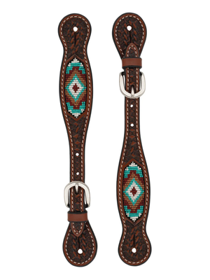 Courroies d'éperons Western Beaded