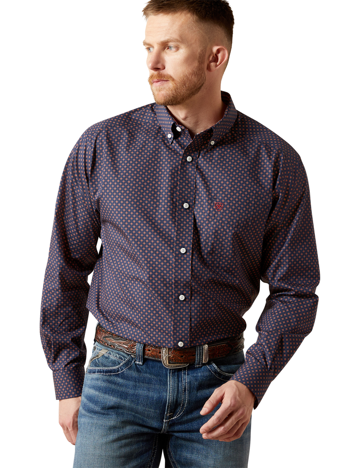 Chemise Briggs Navy Wrinkle Free - Homme