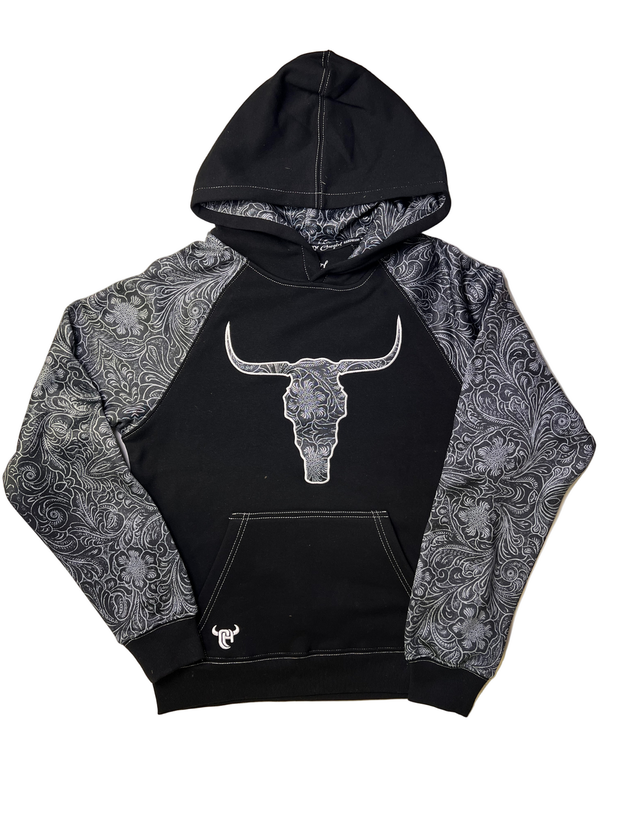 Chandail à capuchon raglan « Tooled Floral »- Femme