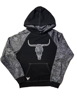 Chandail à capuchon raglan « Tooled Floral »- Femme