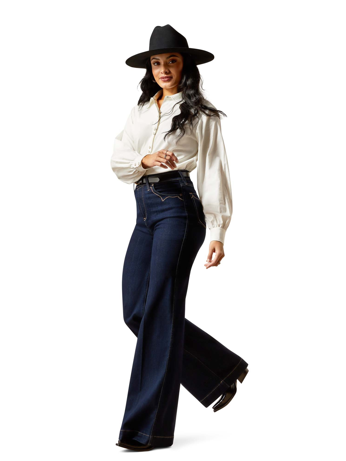 Jeans Western Ultra High Rise Veronica Wide Leg - Femme